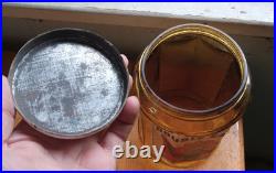 1890s RARE LABELED DOUBLE EAGLE CIGARS THEOBALD & OPPENHEIMER PHILA YELLOW JAR