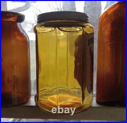 1890s RARE LABELED DOUBLE EAGLE CIGARS THEOBALD & OPPENHEIMER PHILA YELLOW JAR