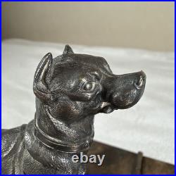 1890s Rogers Meriden Figural Dog Silver plate Cigar humidor spaniel hunting 8
