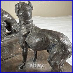 1890s Rogers Meriden Figural Dog Silver plate Cigar humidor spaniel hunting 8