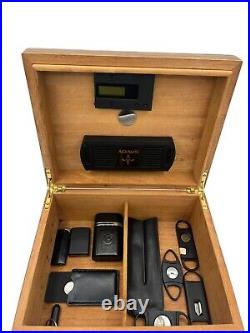 19 Piece Cigar Smoker Gift Set With Coasters & Much More Perfect For Mancave