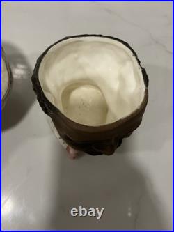 1900's Majolica Tobacco Humidor Handsome Man Figural Tobacciana 7 Tall Austria