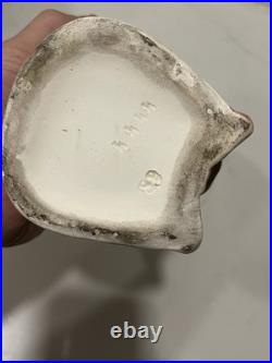 1900's Majolica Tobacco Humidor Handsome Man Figural Tobacciana 7 Tall Austria