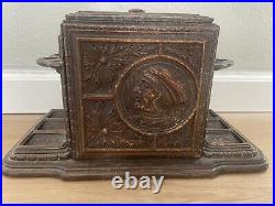 1900s Antique Wooden Dutch Tobacco Smoking Humidor Pipes Box Vintage