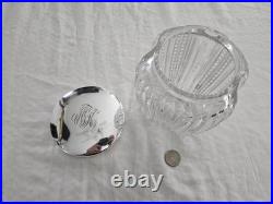 1905 Gorham Sterling Silver? Cut Crystal Cigar Humidor Jar? Antique Decor
