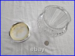 1905 Gorham Sterling Silver? Cut Crystal Cigar Humidor Jar? Antique Decor