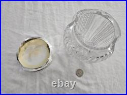 1905 Gorham Sterling Silver? Cut Crystal Cigar Humidor Jar? Antique Decor