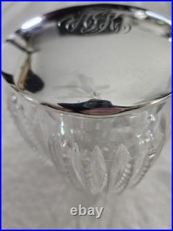 1905 Gorham Sterling Silver? Cut Crystal Cigar Humidor Jar? Antique Decor
