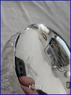 1905 Gorham Sterling Silver? Cut Crystal Cigar Humidor Jar? Antique Decor