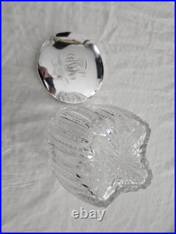 1905 Gorham Sterling Silver? Cut Crystal Cigar Humidor Jar? Antique Decor