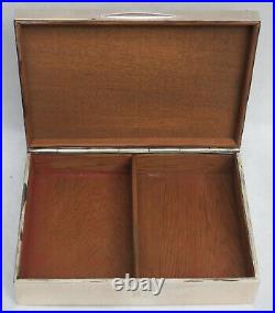 1907 London Sterling Silver 8 X 5 Cigar Humidor Box
