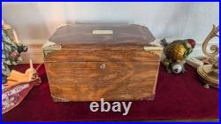 1907 Oak Humidor With Interesting History. Refinished Oak, Polished Brass