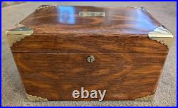 1907 Oak Humidor With Interesting History. Refinished Oak, Polished Brass