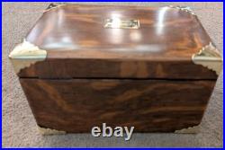 1907 Oak Humidor With Interesting History. Refinished Oak, Polished Brass