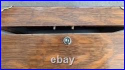 1907 Oak Humidor With Interesting History. Refinished Oak, Polished Brass