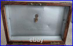 1907 Oak Humidor With Interesting History. Refinished Oak, Polished Brass