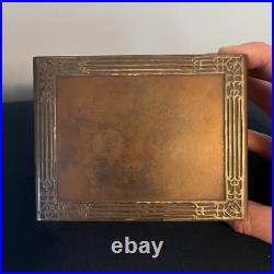 1912 Heintz Arts & Crafts Sterling Bronze Cigarette Humidor Box with Ashtray NR