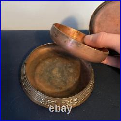 1912 Heintz Arts & Crafts Sterling Bronze Cigarette Humidor Box with Ashtray NR