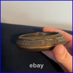 1912 Heintz Arts & Crafts Sterling Bronze Cigarette Humidor Box with Ashtray NR
