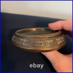 1912 Heintz Arts & Crafts Sterling Bronze Cigarette Humidor Box with Ashtray NR
