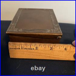 1912 Heintz Arts & Crafts Sterling Bronze Cigarette Humidor Box with Ashtray NR