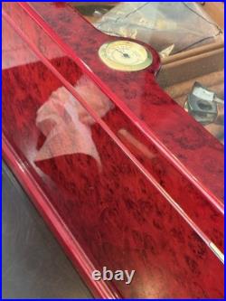 1915 Thompson Large Cherry Wood Cigar Humidor 17 1/2 Wide 10 1/2 Deep WithKey 1915 Thompson Large Cherry Wood Cigar Humidor 17 1/2 Wide 10 1/2 Deep WithKey