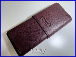 1915 thompson & co inc. Brown leather 3 cigar humidor travel pouch
