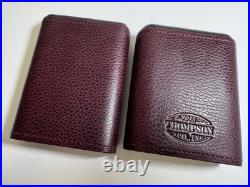 1915 thompson & co inc. Brown leather 3 cigar humidor travel pouch