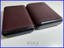 1915 thompson & co inc. Brown leather 3 cigar humidor travel pouch