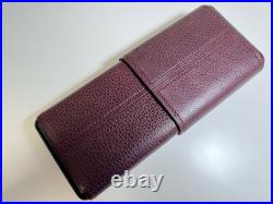 1915 thompson & co inc. Brown leather 3 cigar humidor travel pouch