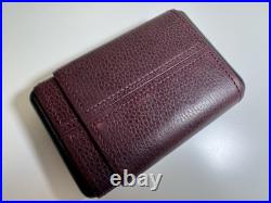 1915 thompson & co inc. Brown leather 3 cigar humidor travel pouch