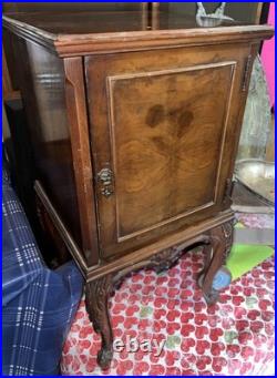 1920's Antique Cigar Cabinet /Liquor Wood Copper Lined Vintage Humidor Tobacco