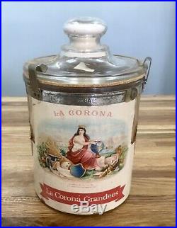 1930, s Antique Corona Cigar Humidor Jar From Cuba