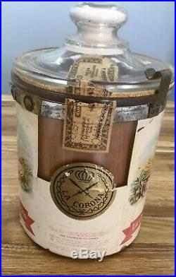 1930, s Antique Corona Cigar Humidor Jar From Cuba