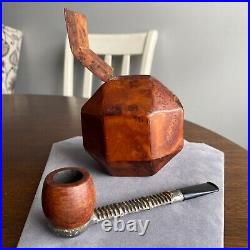 1940's Burl Wood Box & Pipe Rhombicuboctahedron