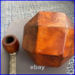 1940's Burl Wood Box & Pipe Rhombicuboctahedron