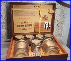 1945 John Middleton Deluxe Tobacco Blending Chest Vintage Glass Jars Booklets
