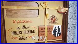 1945 John Middleton Deluxe Tobacco Blending Chest Vintage Glass Jars Booklets