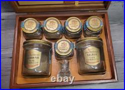 1945 John Middleton Deluxe Tobacco Blending Chest Vintage Glass Jars Booklets