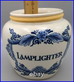 1979 Zenith-Gouda Holland Delft Tobacco Jar Humidor Seals No. 91/100 Tinder Box