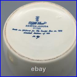1979 Zenith-Gouda Holland Delft Tobacco Jar Humidor Seals No. 91/100 Tinder Box