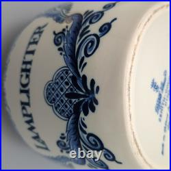 1979 Zenith-Gouda Holland Delft Tobacco Jar Humidor Seals No. 91/100 Tinder Box