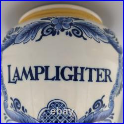 1979 Zenith-Gouda Holland Delft Tobacco Jar Humidor Seals No. 91/100 Tinder Box