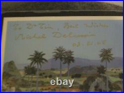 2006 Cigar Box Montecristo Michel Delacroix Signed Wood 2006 La Campagne Cubaire