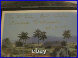 2006 Montecristo Michel Delacroix Signed Wood Cigar Box 2006 La Campagne Cubaire