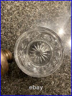 3 Vintage Antique Glass Tobacco Jars With Cooper Lids Patina Estate Find