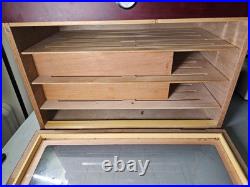 300-400 Count Large Jumbo Humidor Cigar Box Redwood Display Countertop Storage