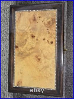 55-100 Cigar Gloss Rosewood Wood Inlay Humidor Key Lock
