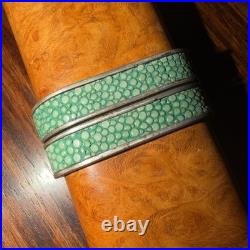 $700 Burlwood Wood 2 Cigar Case sterling