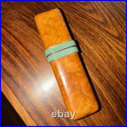 $700 Burlwood Wood 2 Cigar Case sterling